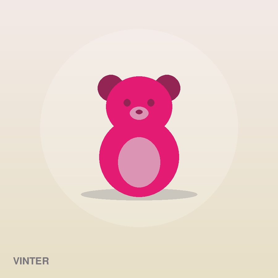 Compact Plush Bear by Vinter