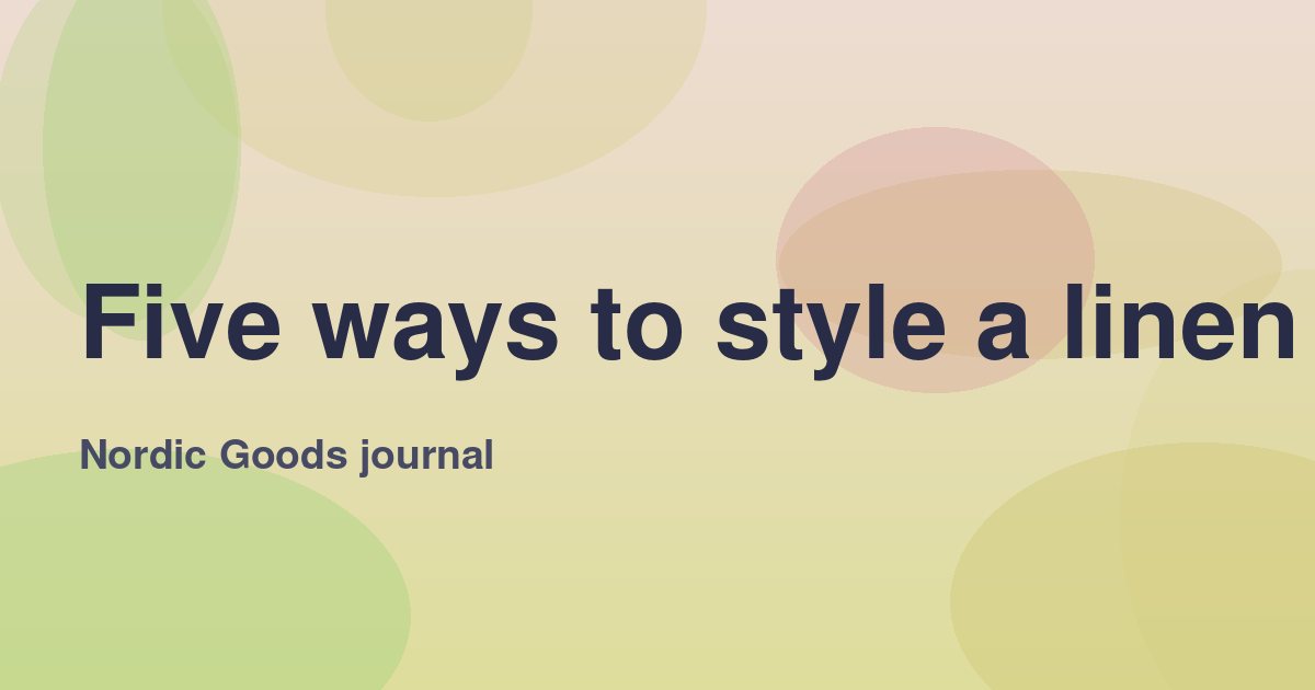 Five ways to style a linen shirt