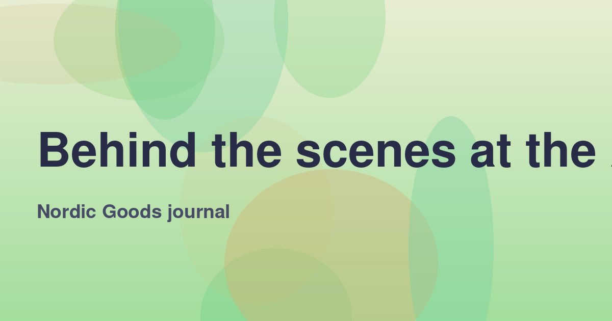Behind the scenes at the Aarhus studio
