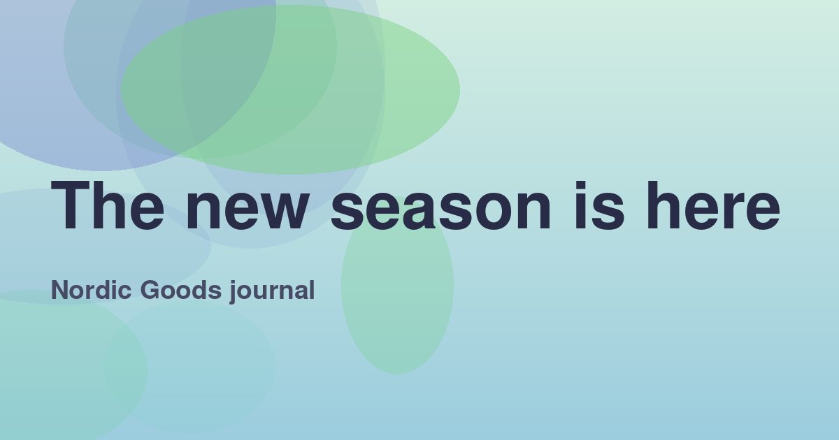 The new season is here
